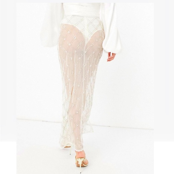 Starlet High Waist Diamond Embellished Skirt - Picture 3 of 8